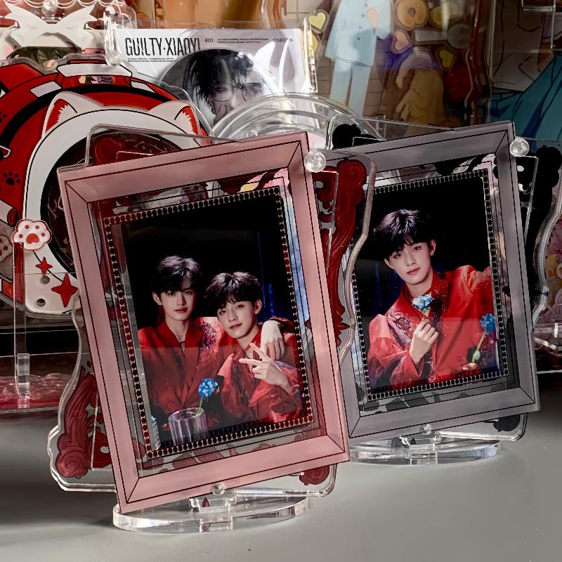 Double-sided Irregular Acrylic Photo Frames for Girls Room Decor Original Design 3 Inch Kpop Idol Card Sleeves Wholesales 2025