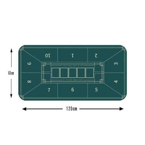 +Lsm Texas Hold'em Poker Mat, Digitally Printed Rubber Mat, 120x60cm (Deco Classic)