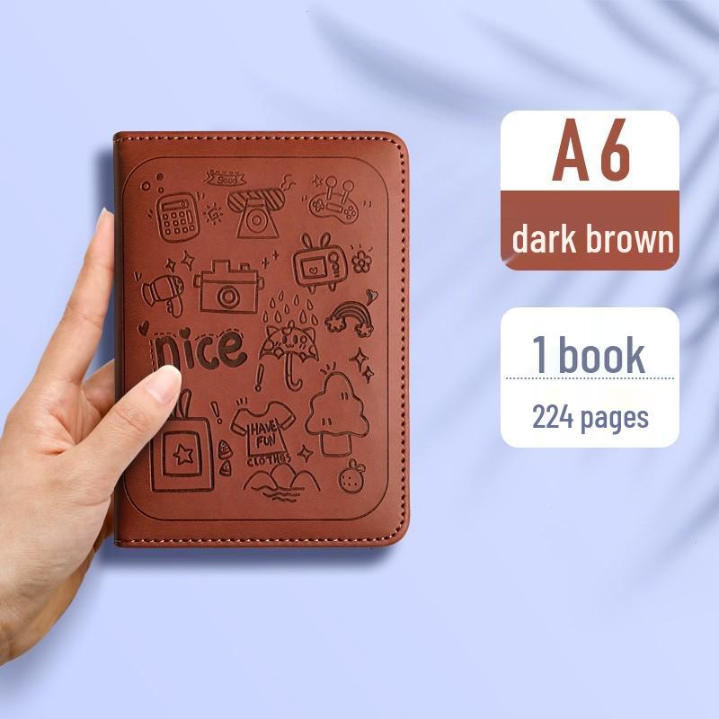 Large Cartoon Embossed Soft Cover Notebook - A5/A6 College Planner Diary