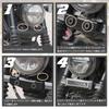 Front Fork Emblem for Rebel 250/500/CL250/500 Easy To Install Emblem Bracket Set with Grommets (black)