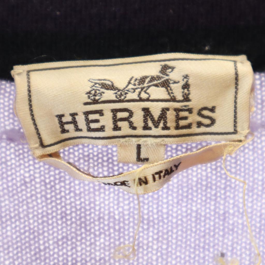 HERMES Made in Italy 100% cashmere Long sleeve Half zip knit L sweater Men's Used