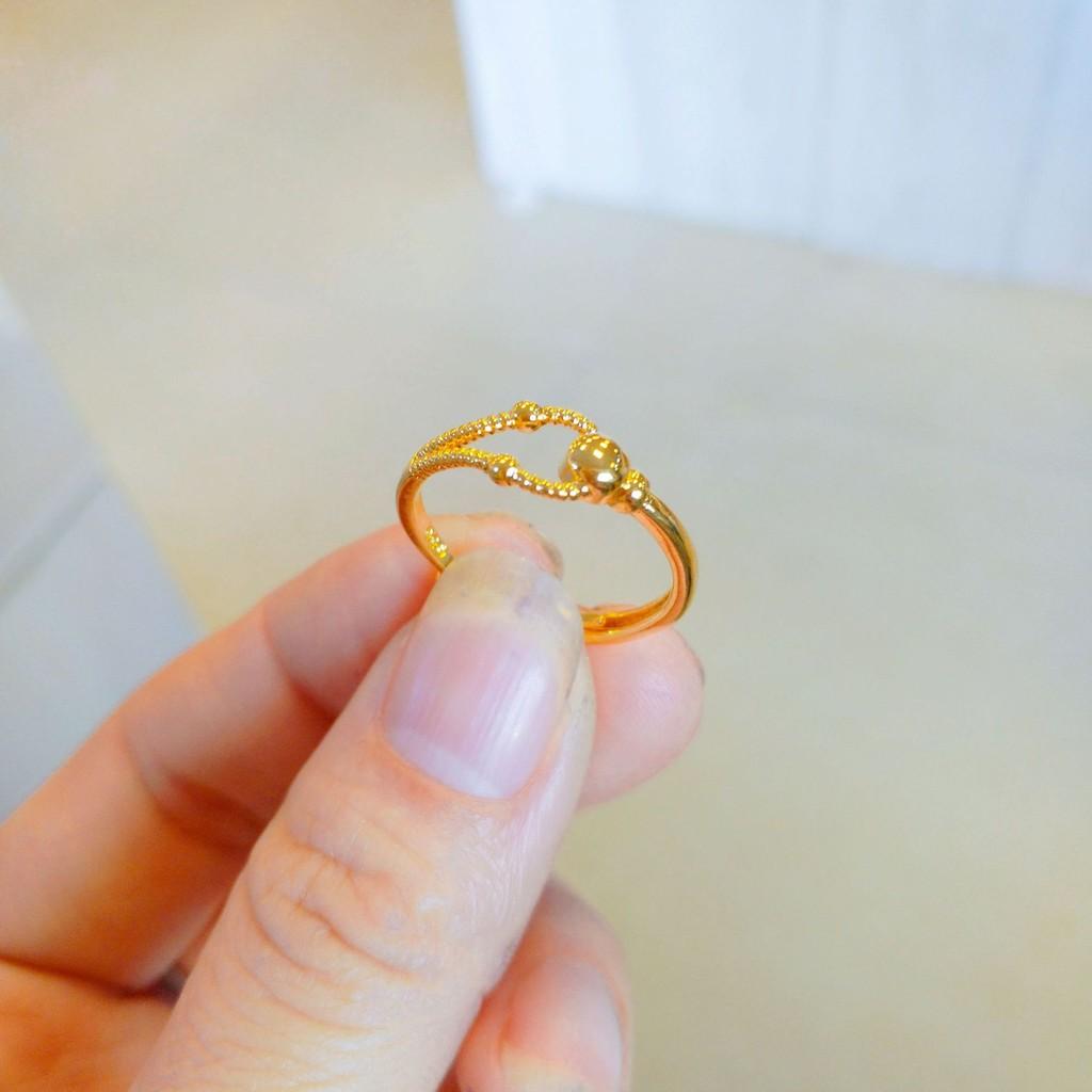 Gold Copper Fashionable Plated Open Adjustable Rings For Women Elegant Design