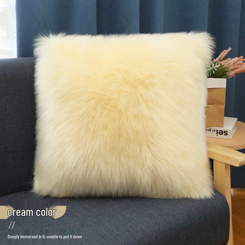 Nordic Long Plush Fur Throw Pillow & Cushion