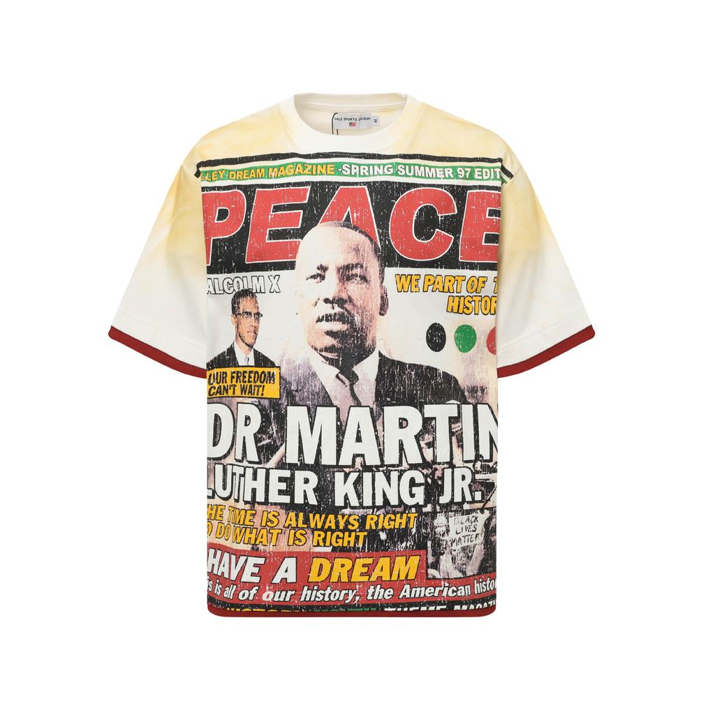 2025 Amerikanische trendige Marke Vall gewaschen alt bedrucktes kurzärmeliges Hip-Hop lockeres Streetwear-T-Shirt für Männer und Frauen