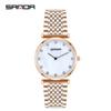 Sanda Summer Steel Band Couple Watches - Trendy Waterproof Wristwatches for Men and Women