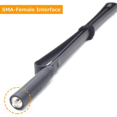 Sammenleggbar intercom-antenne 124 cm walkie talkie-antenne SMA-female grensesnitt høy forsterkning 144/430 MHz