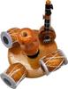 Wooden Handcrafted Musical Set With Vase Décor, Decorative Showpiece - 8 Cm