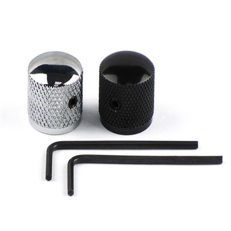 4PCS Metal Guitar Control Knobs Metal Texture Suitable for Volumes and Tone Adjustment On Electric Guitars and Basses