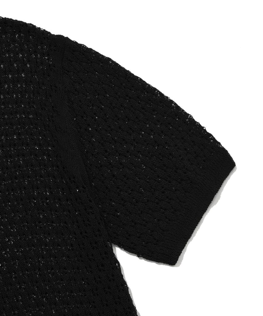 FALLETT Black Curly Collar Knit