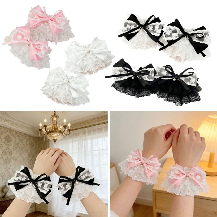 Beautiful Hand Sleeve In Multiple Color Party Wedding Lace Wrist Cuffs Suitable For Dresses And Everyday Outfits
