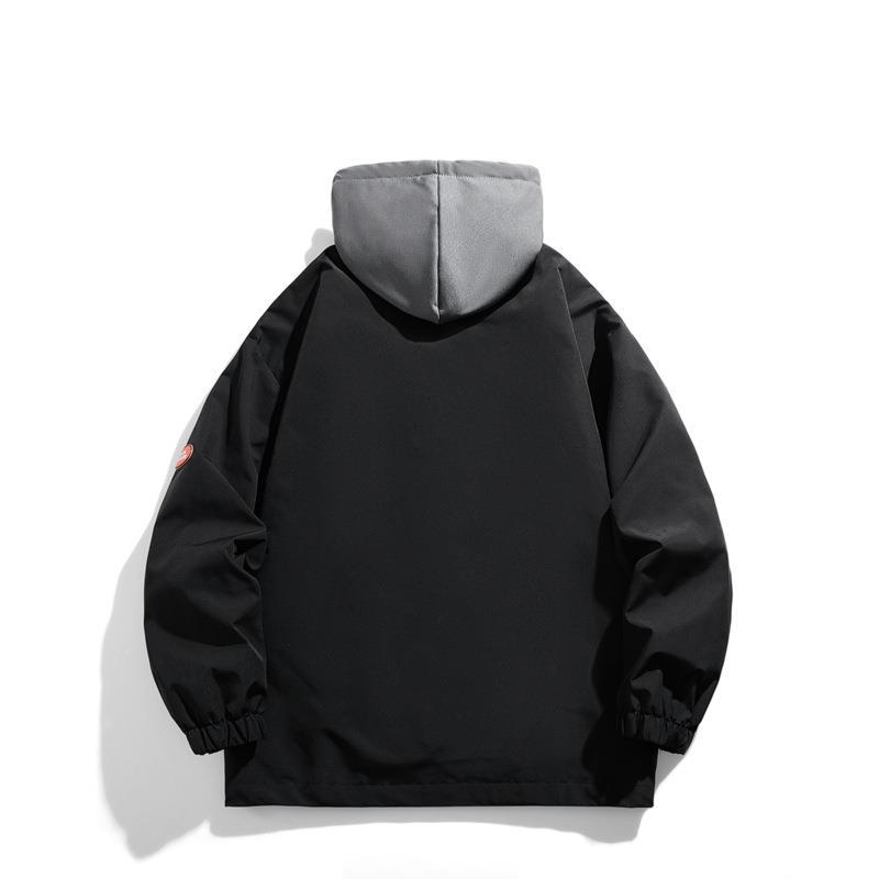 Jacke Herren Freizeitjacke Herbst Vielseitig Hong Kong Stil Herrenbekleidung Paar Kapuzenjacke Herbst Windjacke