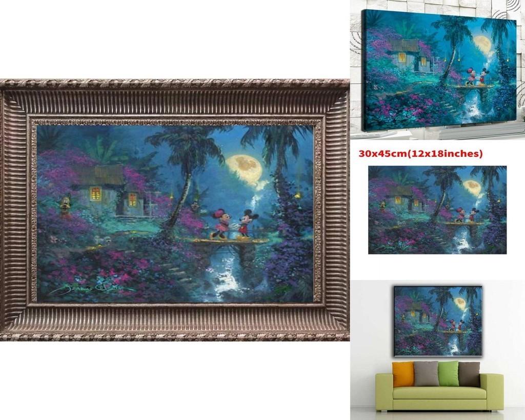 Meerjungfrauen-Prinzessin Leinwand-Wandkunst Modernes Märchen Schlafzimmer Kinderzimmer Dekorative Malerei Kernmaterial