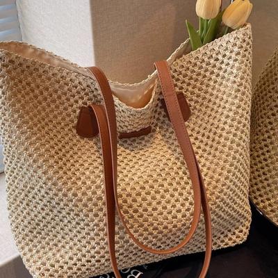 New Large-capacity Bag Women's Straw Bag Versatile Going Out Commuting Shoulder Bag Tote Bag Women