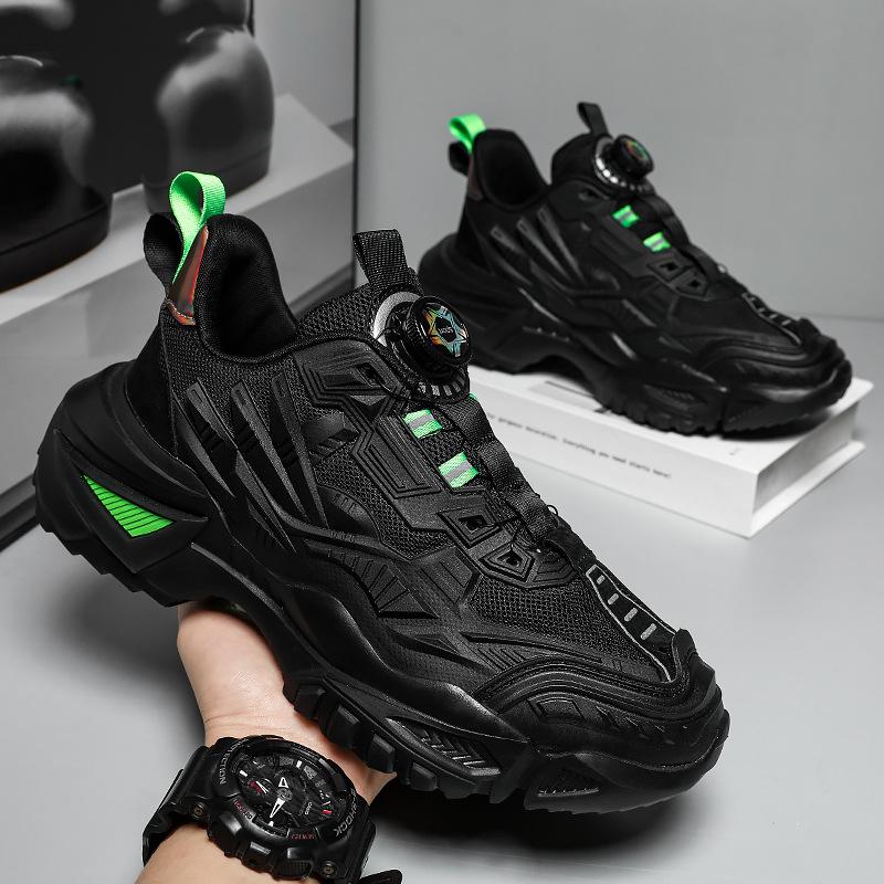 

Men s shoes high value new casual versatile couple shoes rotating button mecha boots shock absorption inner height increase sports shoes 39