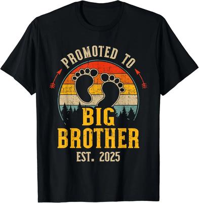 Zum großen Bruder befördert est_ 2025 für neues Baby Vintage Geschenk Unisex T-Shirt