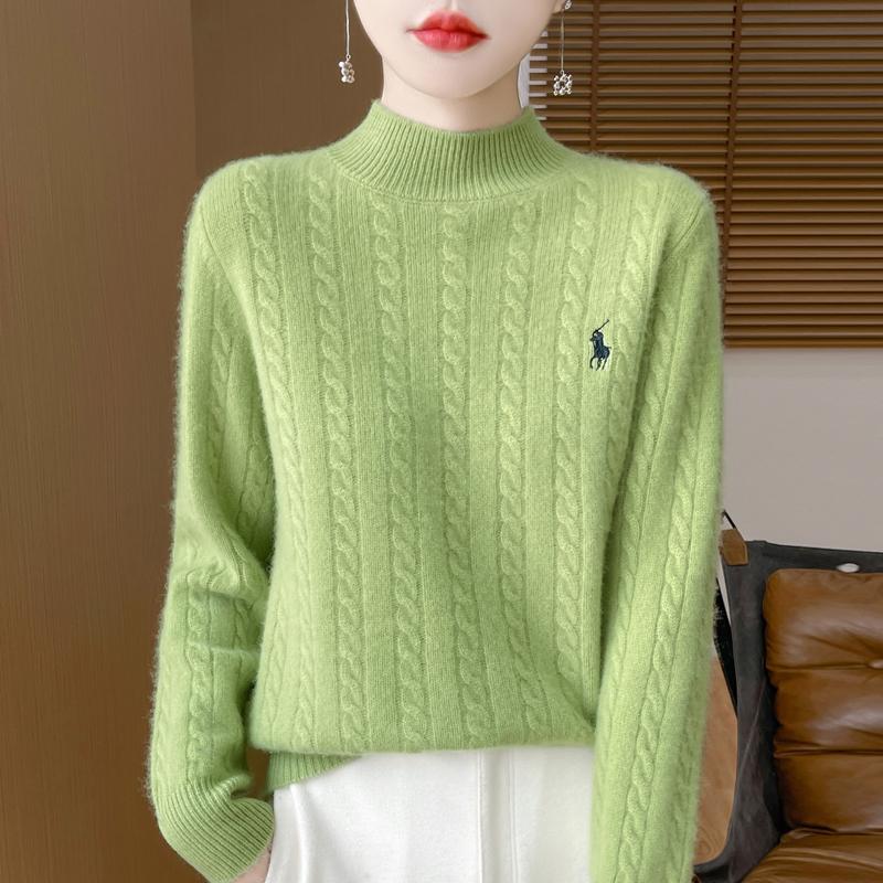 Women's Cashmere Sweater Qinghe Cashmere 30% Cashmere 70% Wool Autumn and Winter Pullover Warm and Fashionable