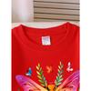 European Sizes Vibrant Dragonflies And Butterflies Crew Neck Sweatshirt for Girls, Autumn Winter Long-Sleeved Western Top.