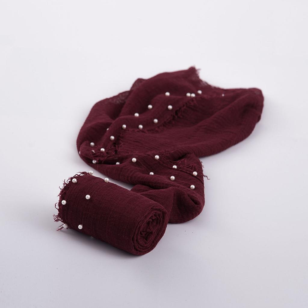 Newborn Photography Props Pearl Swaddling Clothes Baby Cotton Knitted Headband Hat Blanket