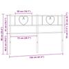 Replacement Headboard Metal Black 150 Cm