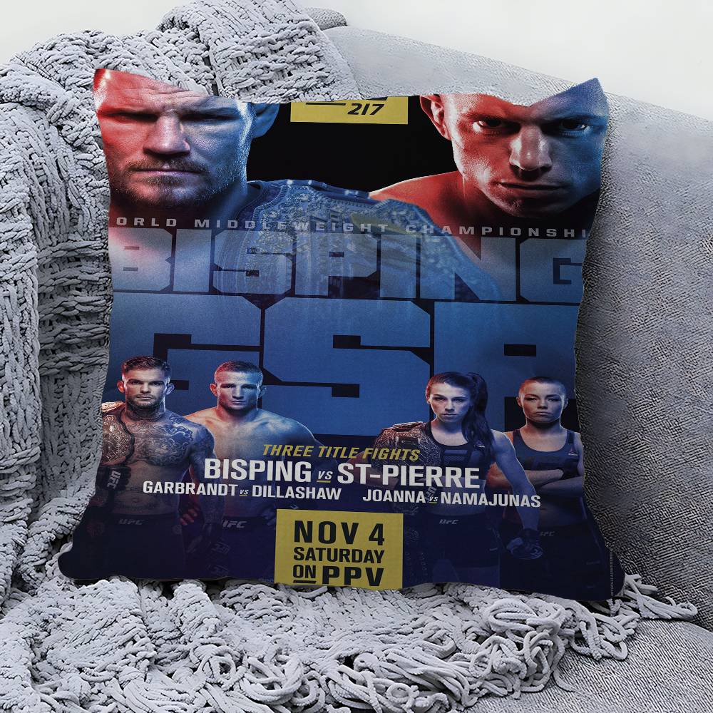 U-Ultimate Fighting Championship UFC Polštář Dárek Dekorace do domácnosti a kanceláře Polštář do ložnice, na pohovku, do auta Potah na polštář