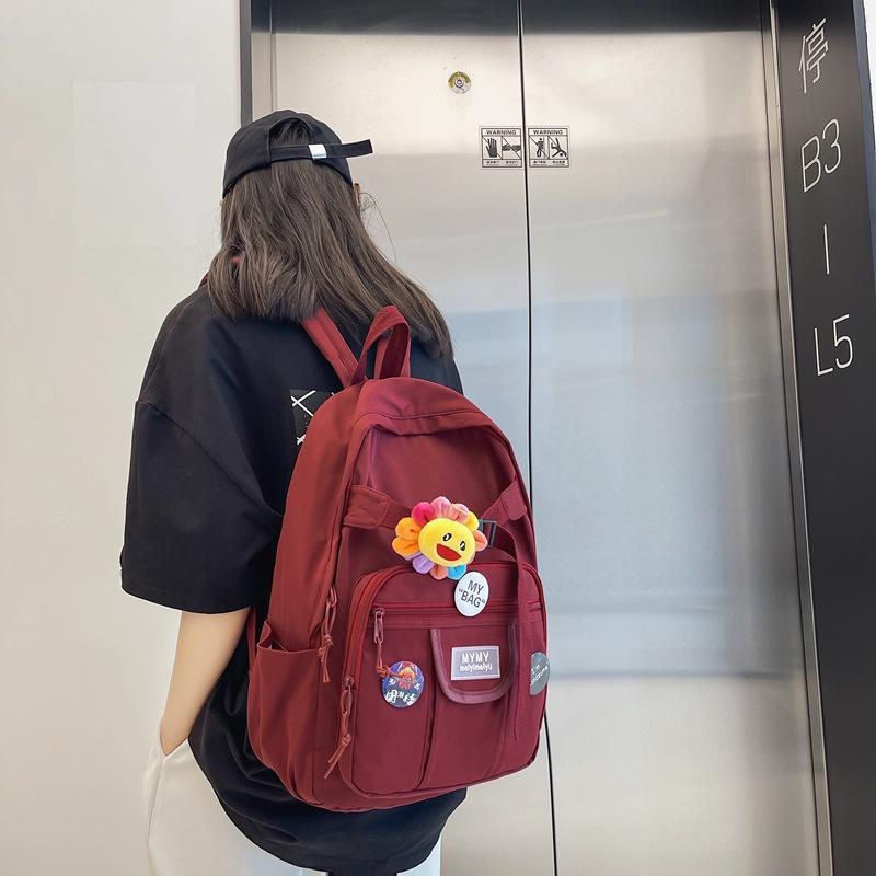 Schoolbag Japanese ins Cute Girl Campus School Bag Female, College Student Junior High School Backpack Casual Computer Backpack