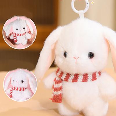 Induction Rhythm Piano Teddy Dog Keychain Plush Doll Ear Touch Sound Music Toys Lop-eared Rabbitcouples Pendant