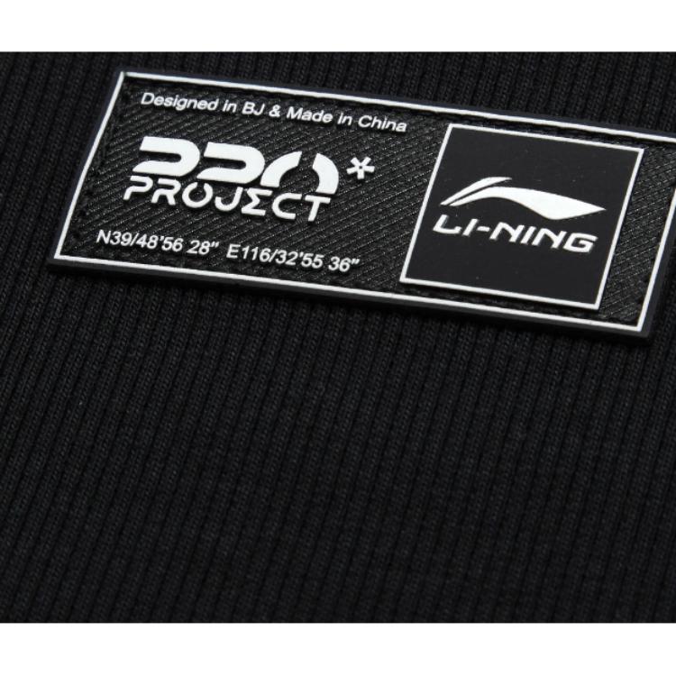 Li-Ning Sports Trend Series Color Block Round Neck Comfortable Breathable Fitted Short Sleeve T-Shirt Women T-Shirts Black AHSU756-2