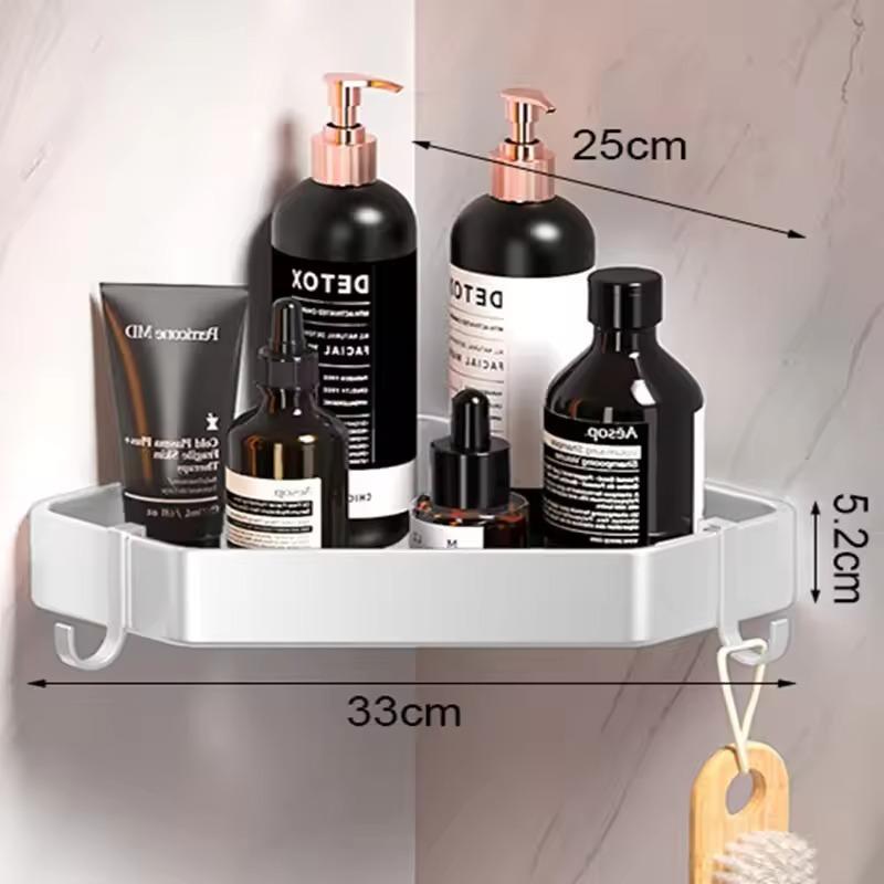 Shelves Stainless Steel Bathroom Corner Shelf No Drill Triangle Storage Rack for Kitchen Bathroom Organizer Bathroom Accessories