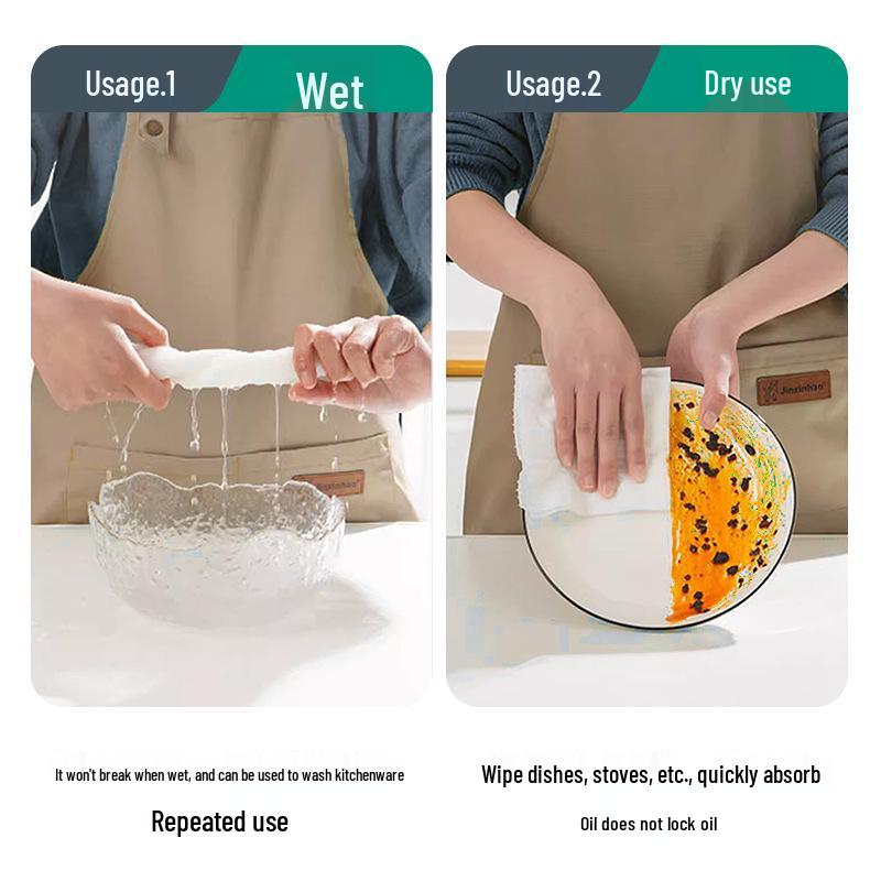 Enhanced Dual-Use Oil-Absorbing Dishcloth and Scouring Pad