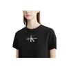 Calvin Klein Solid Color Crew Neck Short Sleeve T-Shirt Women Tops Black J223451-BEH