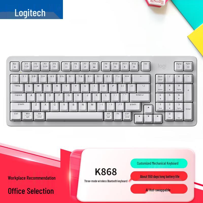 Logitech Lingyan Series K868 Triple-Mode Mechanical Keyboard