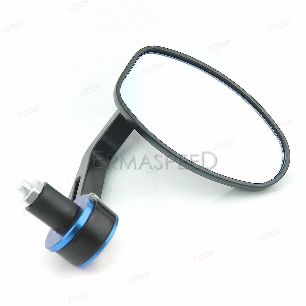 Universal Motorcycle Mirrors 7/8" 22mm Motorcycle Handlebar End Mirrors Aluminum Motorbike Side Rearview Mirrors
