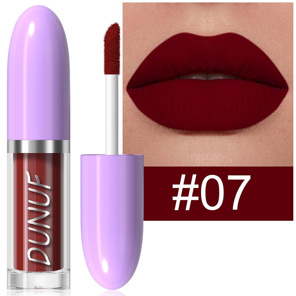 DUNUF 9-Color Bullet Matte Long-Lasting Lip Gloss - Foreign Trade Exclusive