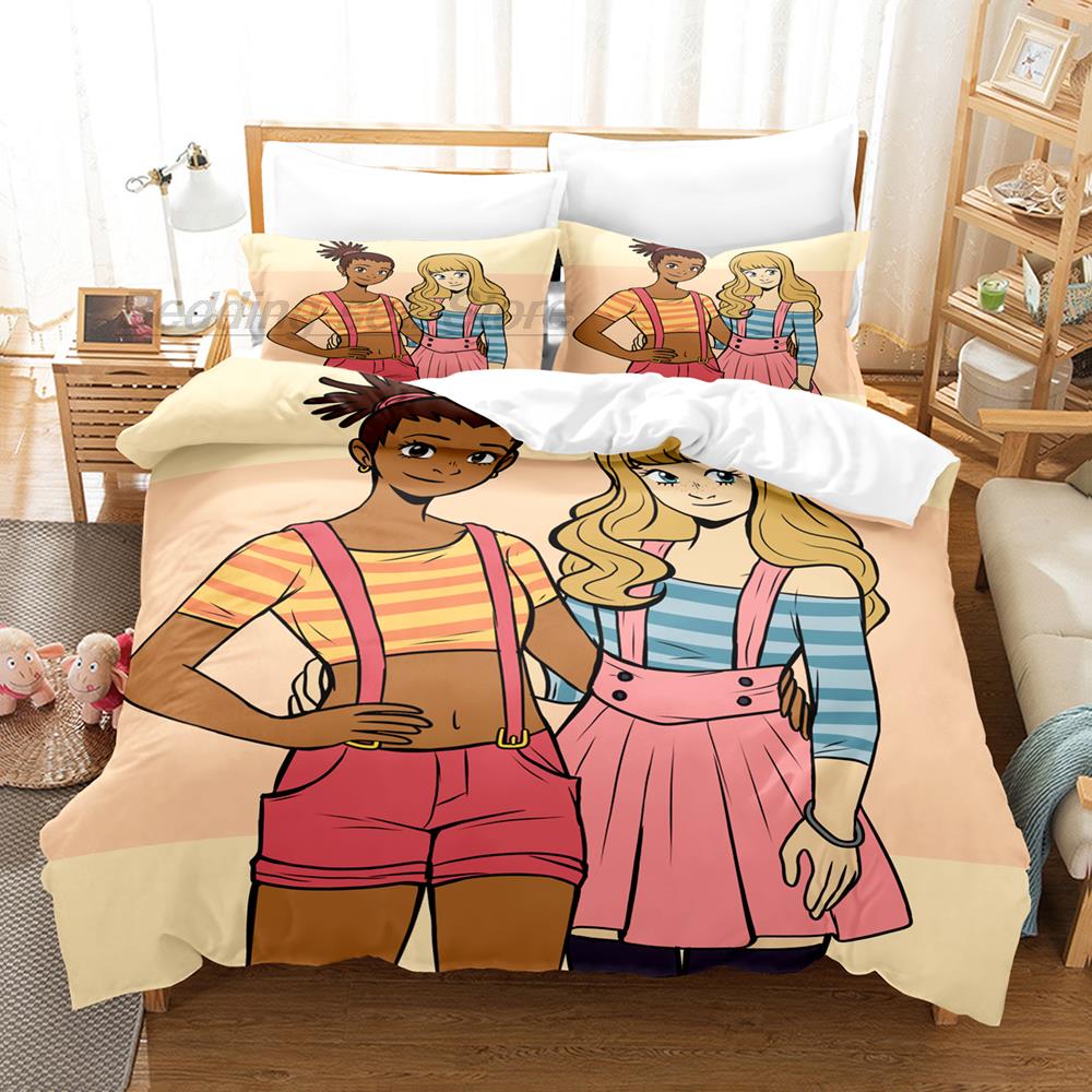 New Carole Tuesday Bedding Set Single Twin Full Queen King Size Bed Set Aldult Kid Bedroom Duvetcover Sets Anime Bed Sheet Set