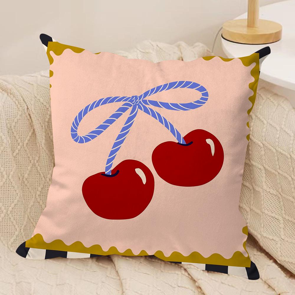Flower Ins Simple Art Cushion Cover Silky Short Plush Invisible Zipper Dustproof Sofa Pillow Case For Home Decor