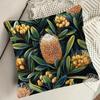 1 vintage Australian nature reserve floral pillowcase, short plush