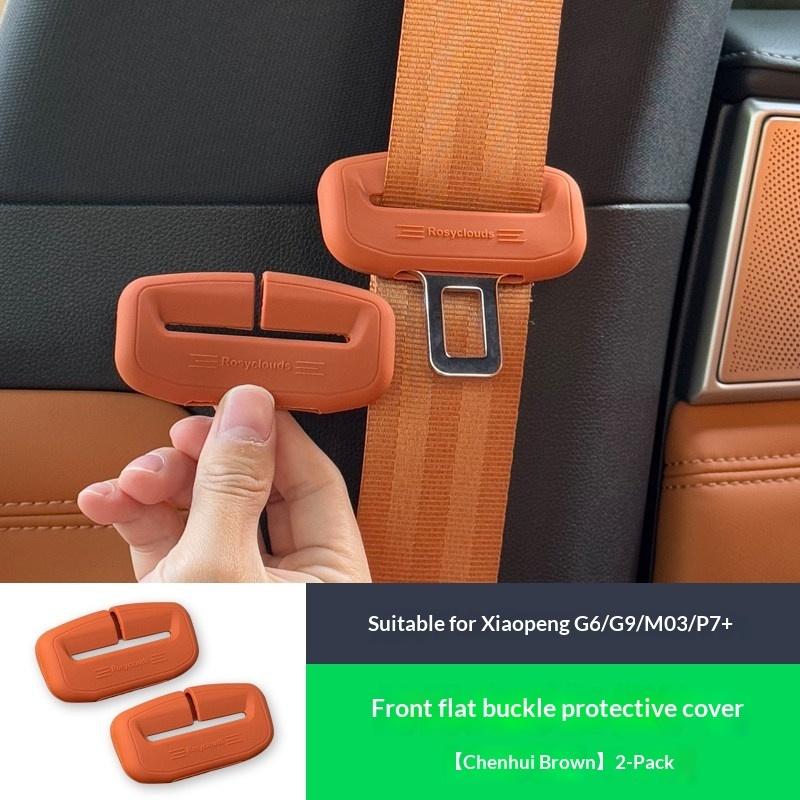 For Xpeng G6 XiaoPeng G6 G9 P7 Plus M03 Car Specialized Seat Belt Silicone Protective Cover Anti Collision Buckle Head Car