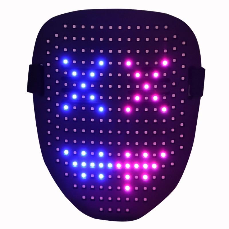 Halloween LED Mask Gesture Sensing Light Up Party Performance Prop