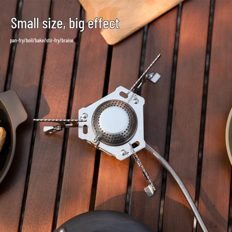 Portable Windproof Outdoor Picnic Stove, Thickened High-Quality Split Head, Ideal for Camping and Fishing.