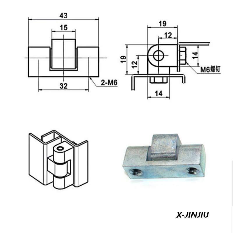 Verlängerung und Verbreiterung von Zinklegierungs-Scharnier mechanische Ausrüstung elektrische Schranktür-Scharnier