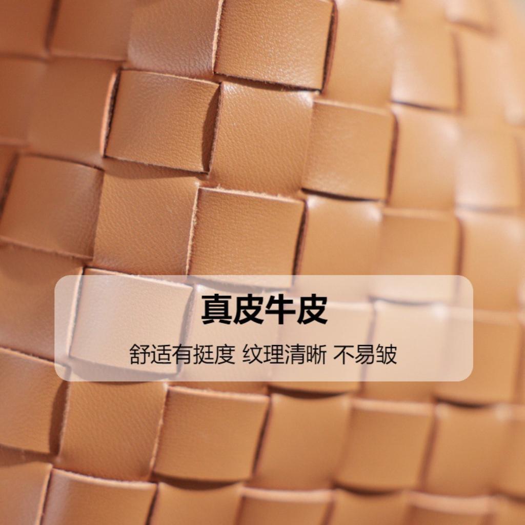 Bolsa feminina de couro explosiva transfronteiriça, bolsa tote tecida simples e moderna, bolsa de mão com ombro de grande capacidade, couro bovino feminino