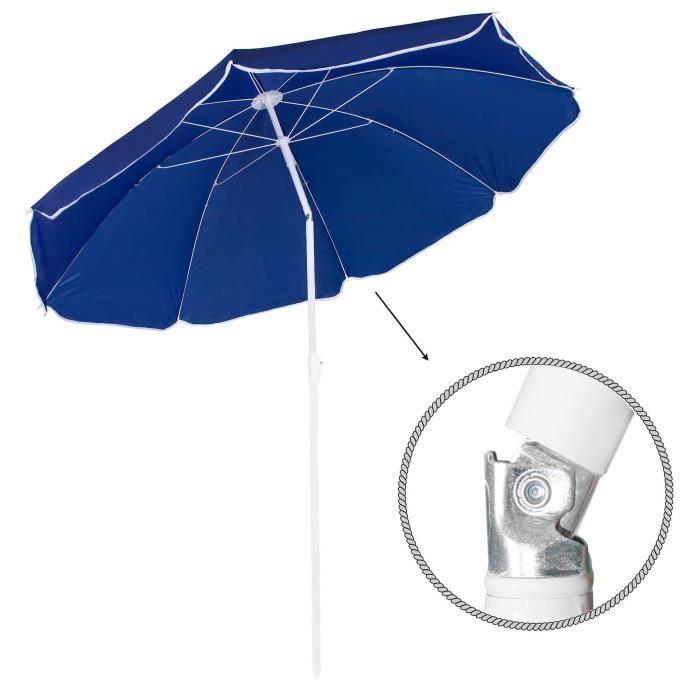 Springos ® Beach Umbrella Diameter 160 Cm Tilting Function Foldable for Protection Height Adjustable Sun Protection