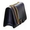 Salvatore Ferragamo Ferragamo Vara Bow Front Flap Leather Shoulder Bag Blue