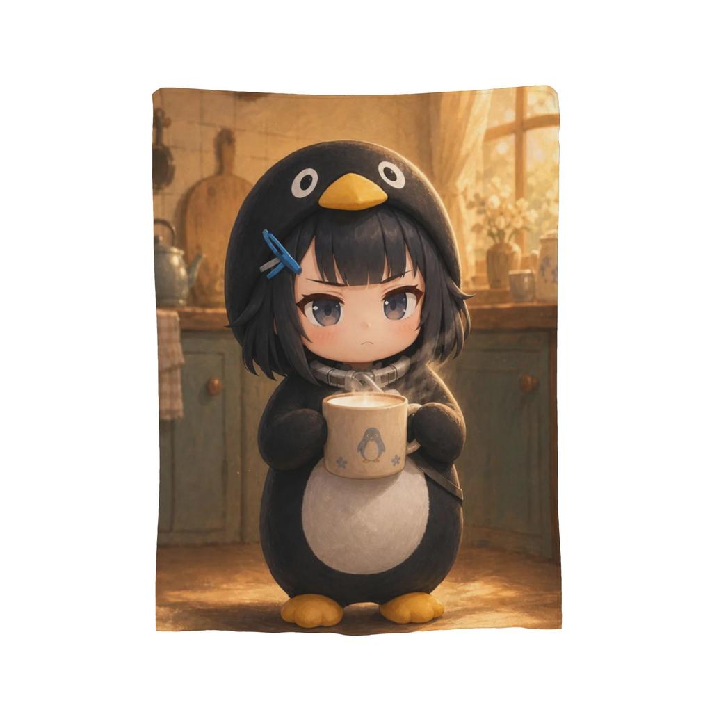 Gugu Gaga Penguin Blanket Cute Flannel Throw Blankets Airplane Travel Portable Soft Warm Bedspread