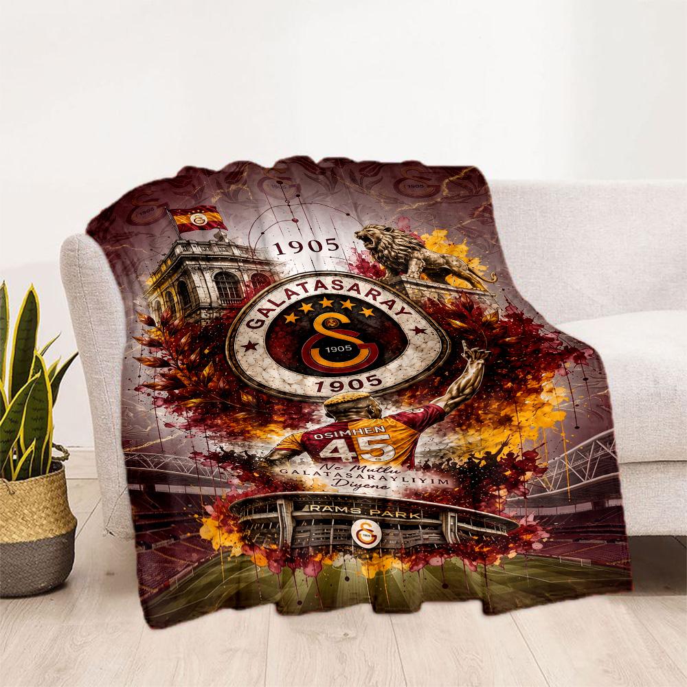 Galatasaray 112 Blanket Ultra-Soft Perfect for Picnics Office Bed All-Season Use Digital Print Perfect Gift for Relatives and Friends