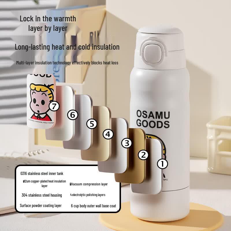 Bear Cups Pure Jack 530ML Insulated Pop-Up Water Bottle