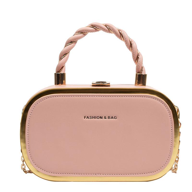 Elegant Women s Pu Leather Shoulder Bag With Trendy Car Stitch Design розовый