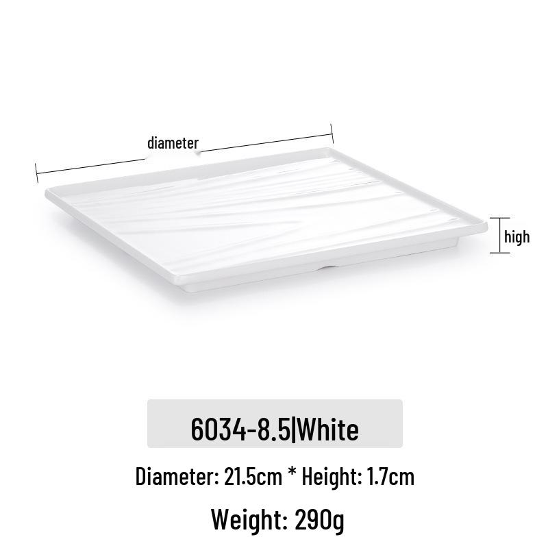 

Creative Square Melamine Plate for Steaks and Cold Dishes - Ideal for Restaurants and Hotels