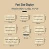 Transparent Waterproof Thermal Label: Tear-Resistant, Oil-Proof Adhesive Name Stickers