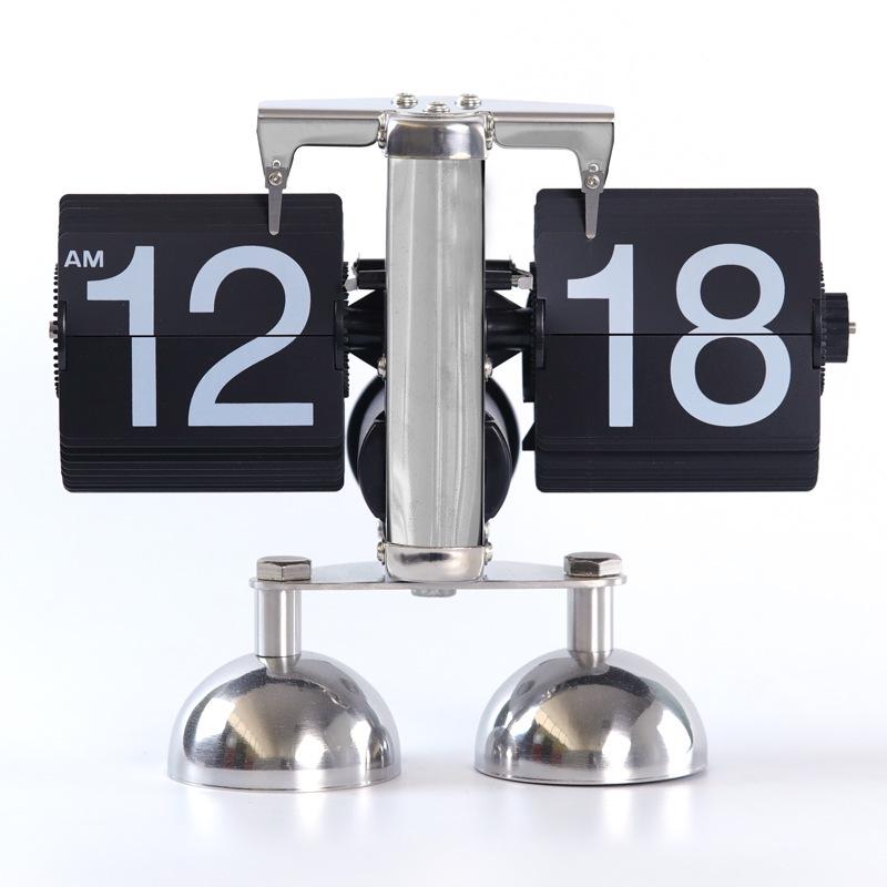 European Style Automatic Flip Desk Clock – Creative Small Mechanical Design for Living Room